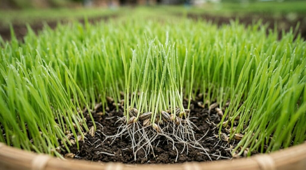 새싹 보리 이미지