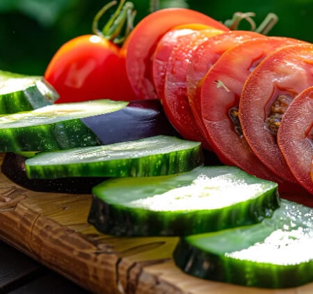 나트륨 배출에 좋은 오이-토마토