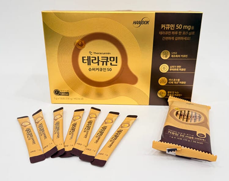 테라큐민 슈퍼커큐민 50 1g x 130포 체내 흡수율을 높인 고함량 강황 분말 스틱 [원산지:국산]