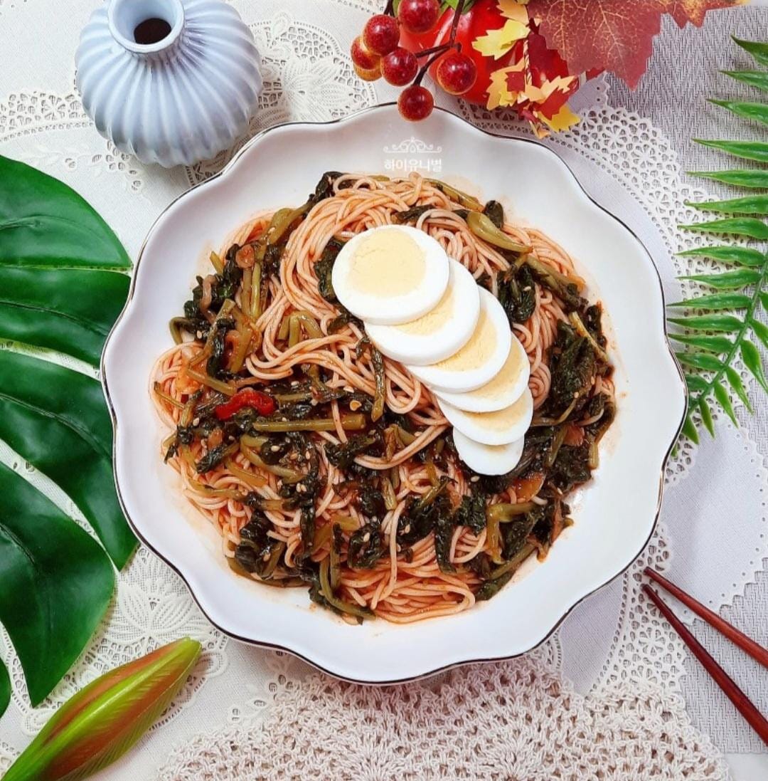 비빔국수레시피-클로렐라국수-감자국수