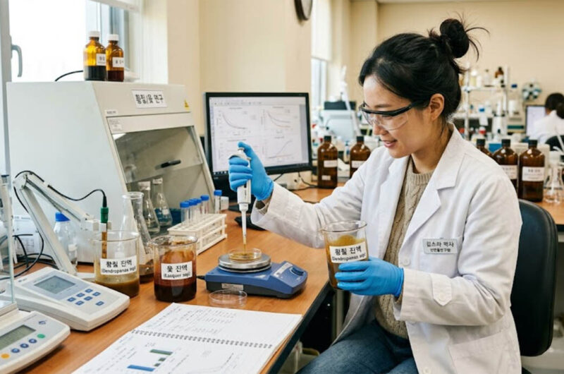 황칠진액과 옻진액의 비교 분석 연구원