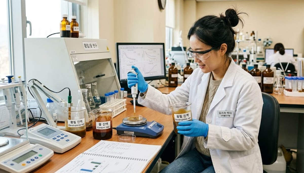 황칠진액과 옻진액의 비교 분석 연구원