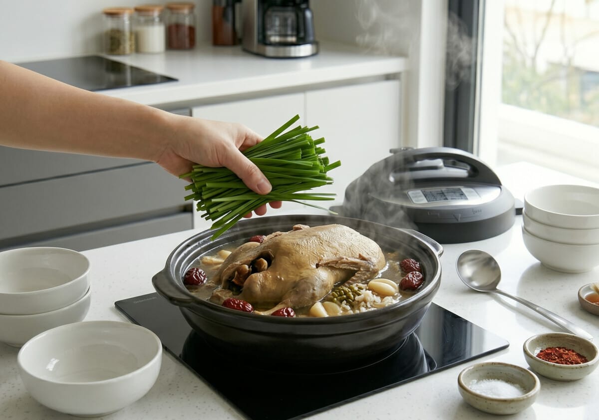 케어앤큐어-황칠오리백숙-레시피-요리모습